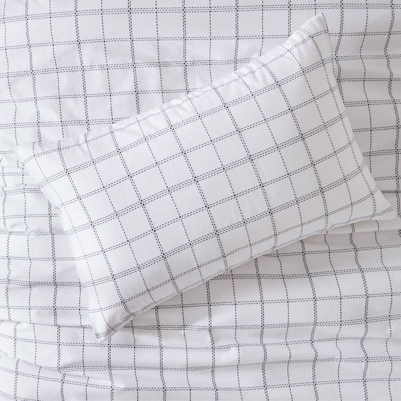 Toby Check White Quilt Cover Set
