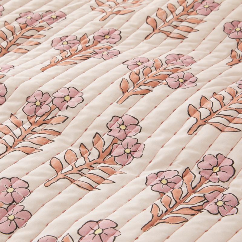 Zoya Quilted Pink Quilt Cover Set