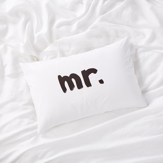Text Pillowcase Mr.