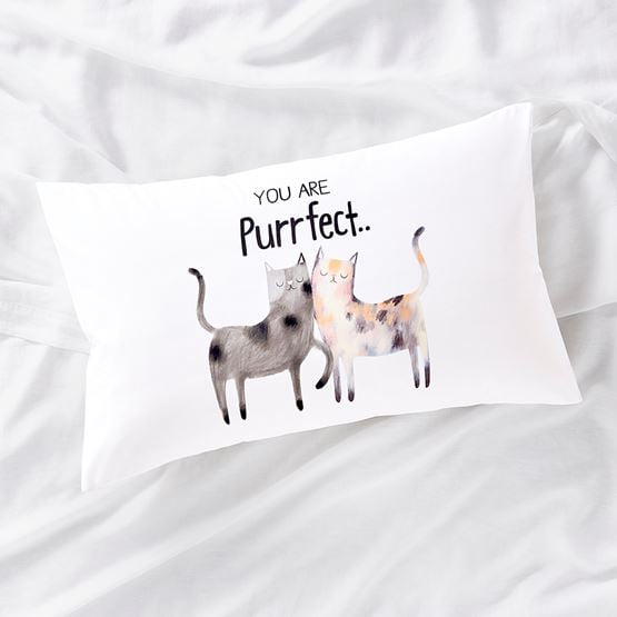 You Are Purrfect Text Pillowcase
