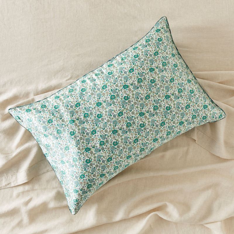 Ida Floral & Gingham Pure Silk Printed Pillowcase