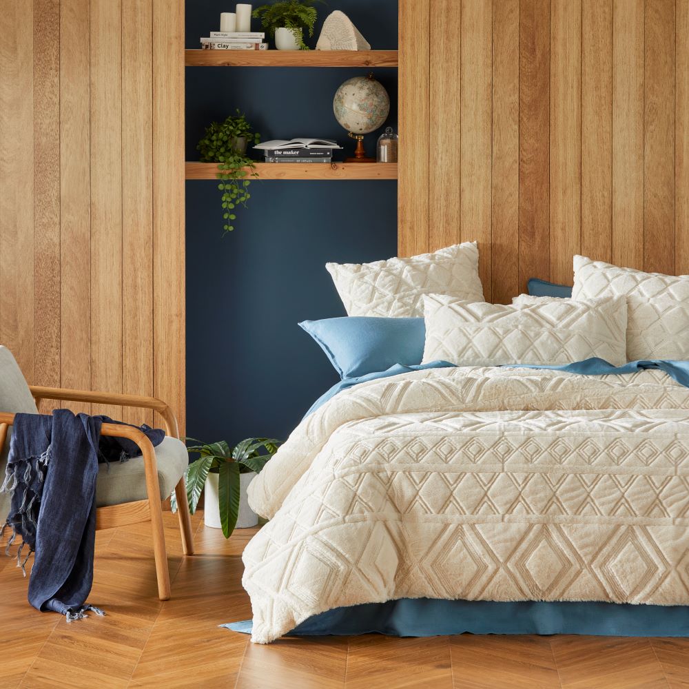 Alaska Cream Quilted Pillowcases Adairs