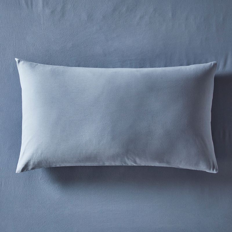 Stonewashed Cotton Storm Blue Pillowcases