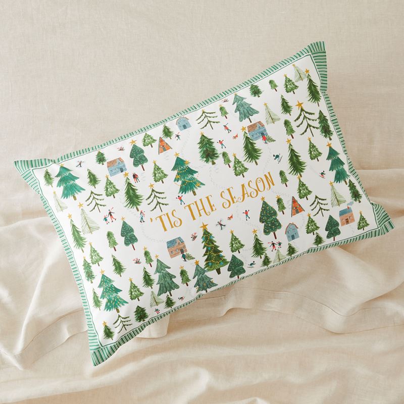 Tis The Season Christmas Text Pillowcase