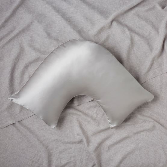 Pure Silk Silver U Shape Pillowcase