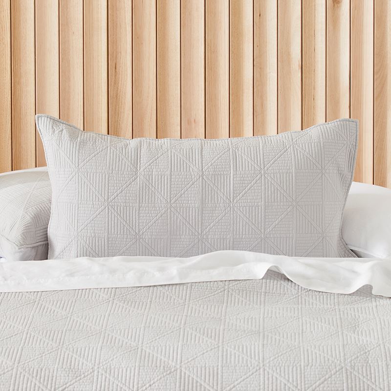 Prism Quilted Soft Grey Pillowcase