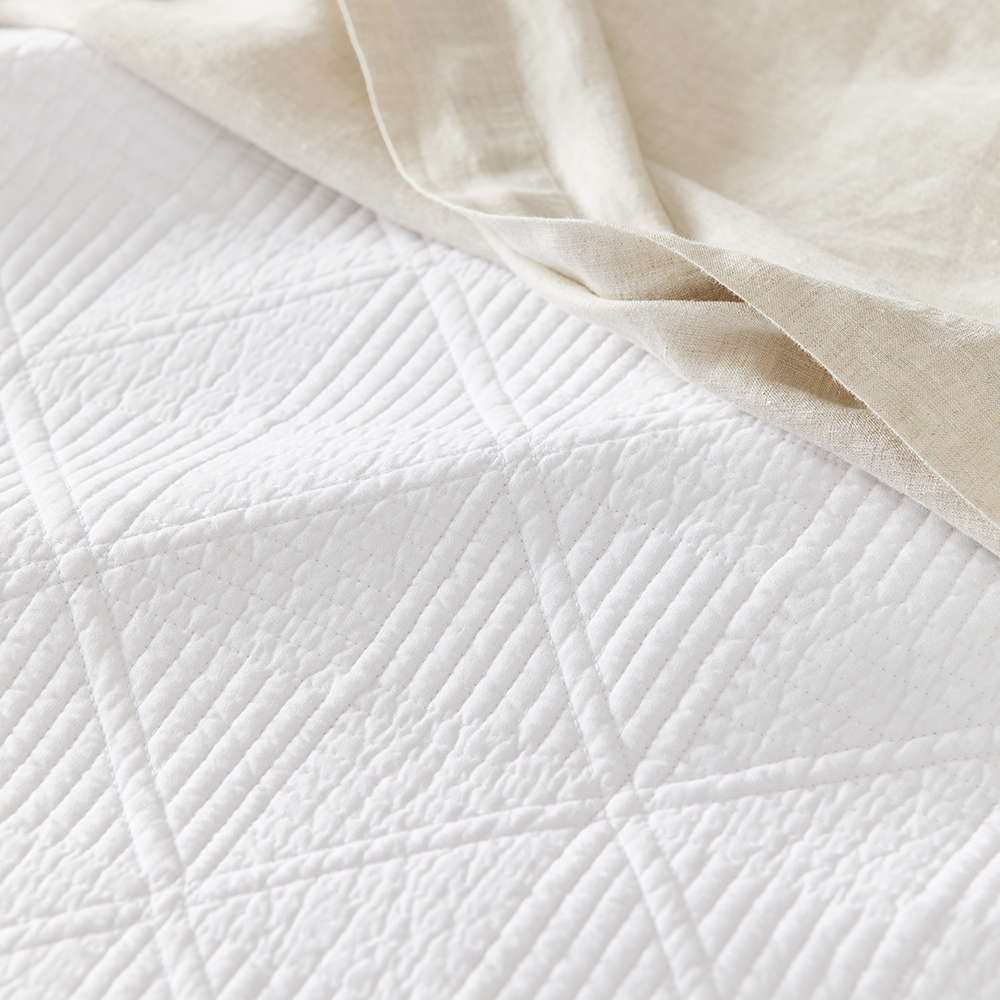 Prism White Quilted Quilt Cover Separates Adairs