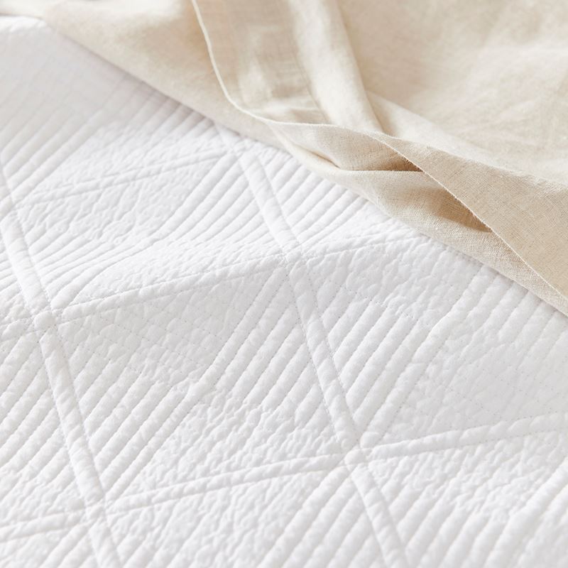 Prism White Quilted Quilt Cover Separates