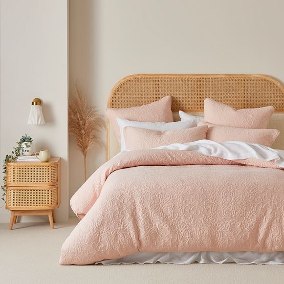 Chloe Nude Pink Quilted Quilt Cover Separates