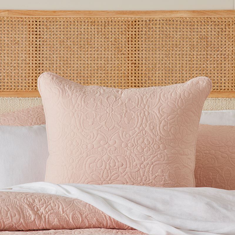 Chloe Nude Pink Quilted Pillowcases