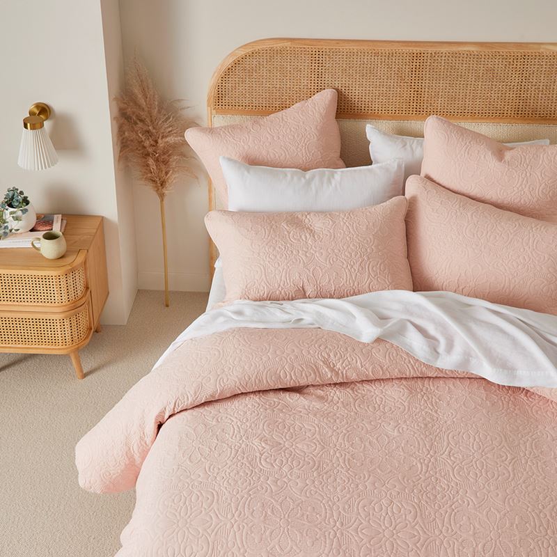 Chloe Nude Pink Quilted Pillowcases