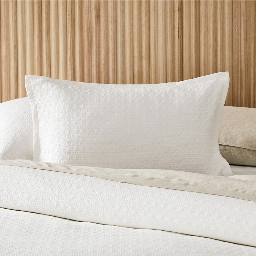 Freya Matelasse White Pillowcases Adairs