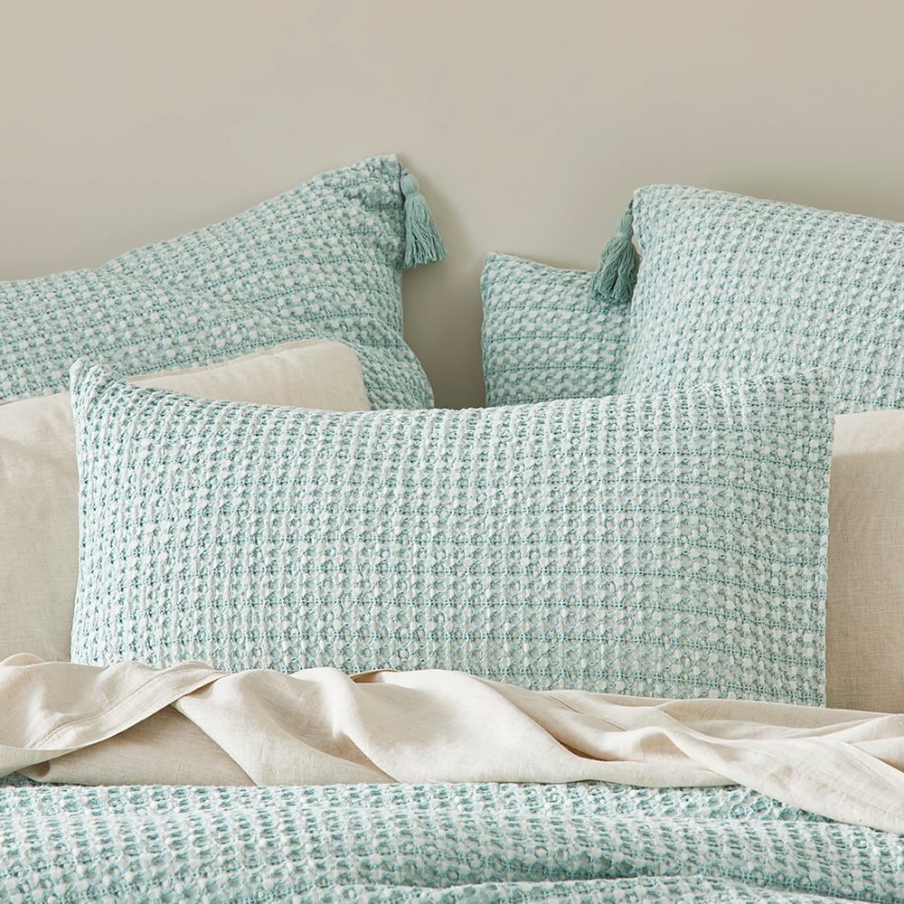 Ren Waffle Soft Sage Pillowcases Adairs
