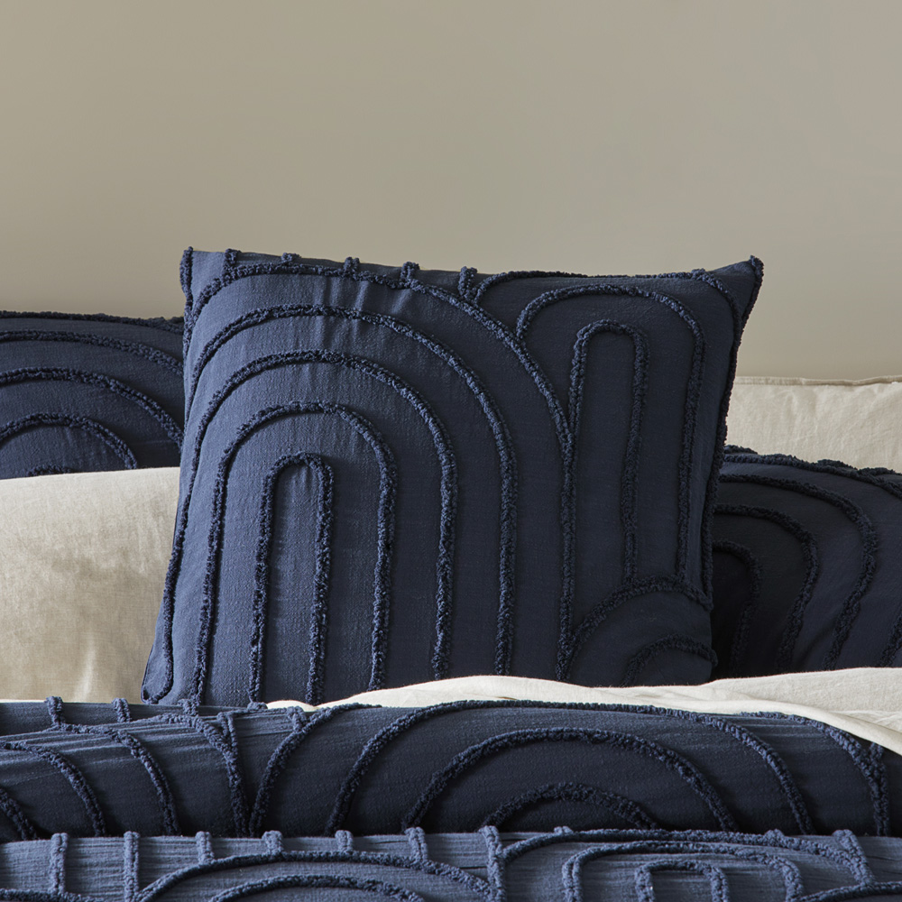 Archie Navy Tufted Quilt Cover Separates Adairs