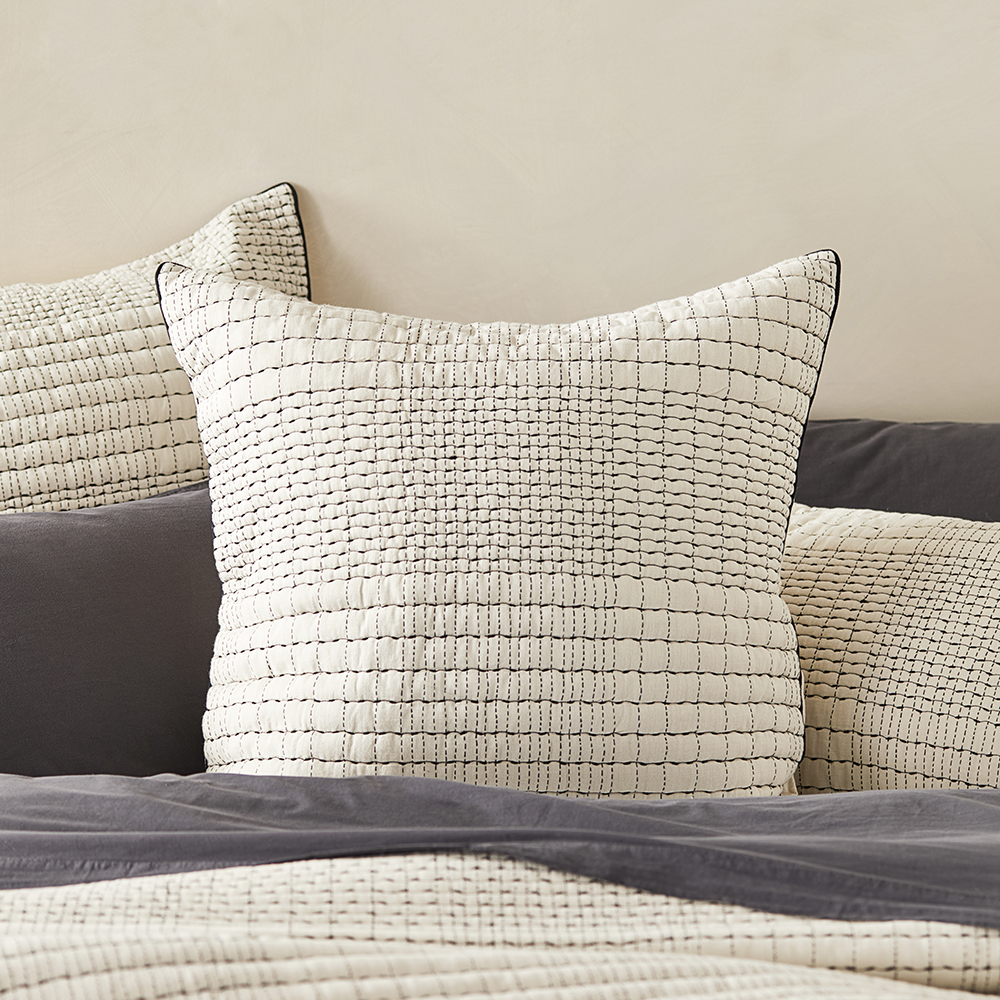 Kantha Natural Quilted Quilt Cover Separates Adairs