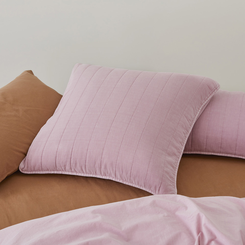 Bronte Quilted Mauve Quilt Cover Separates Adairs