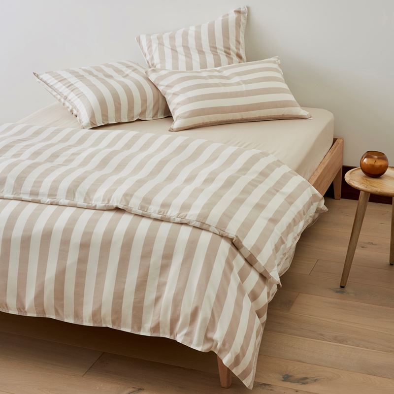 Bamboo Linen Natural Stripe Quilt Cover Separates