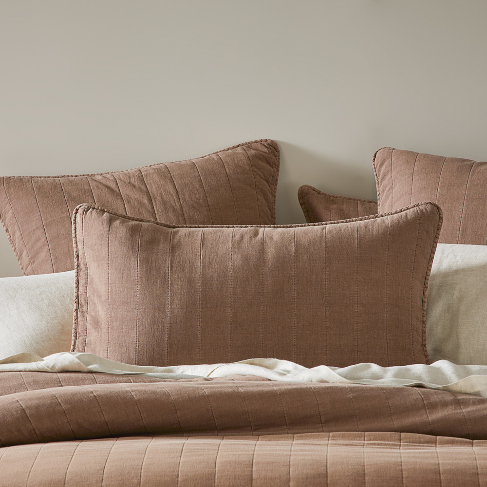 Bronte Cocoa Quilted Quilt Cover Separates Adairs