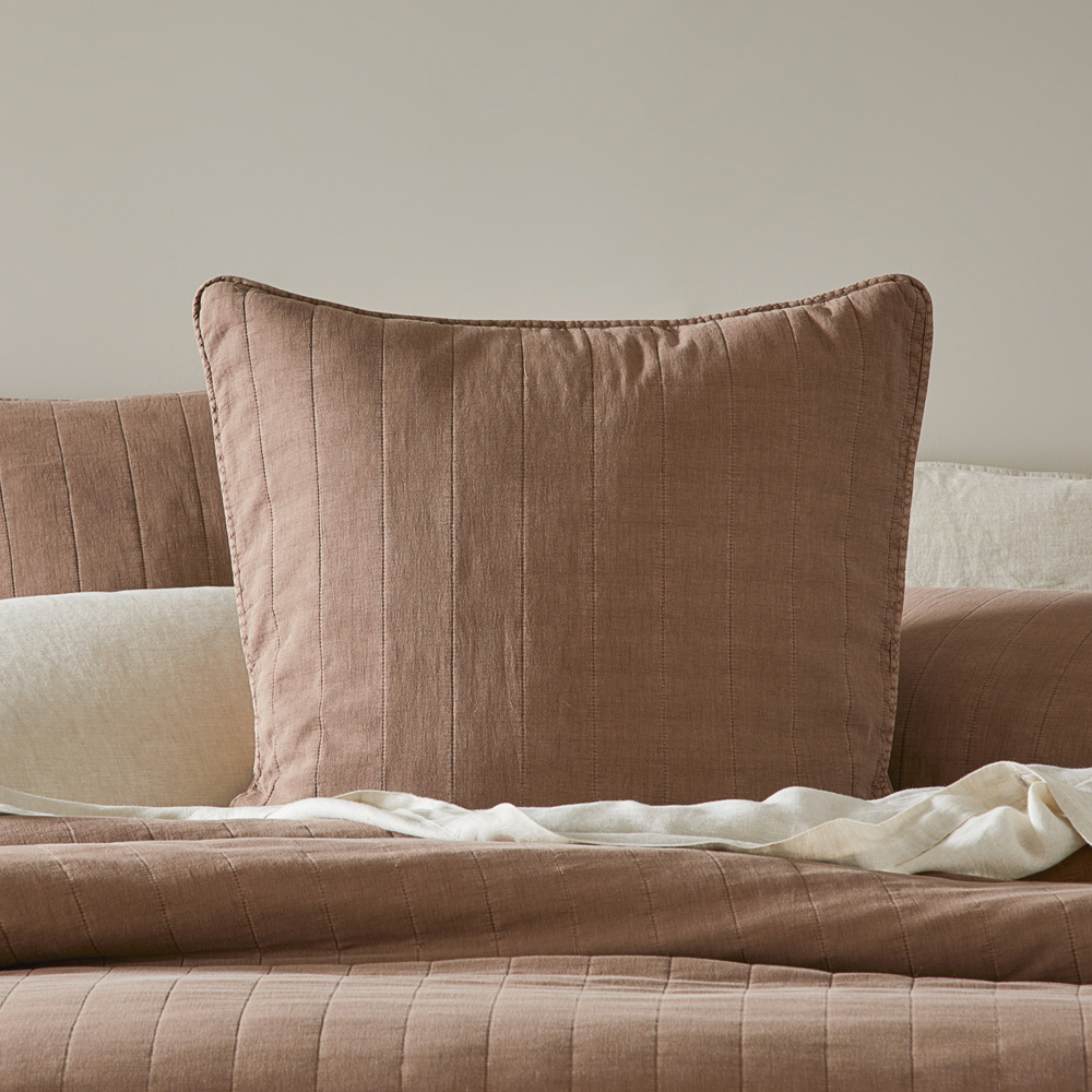 Bronte Cocoa Quilted Quilt Cover Separates Adairs