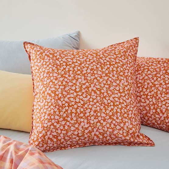 Sunset Paprika Floral Pillowcases