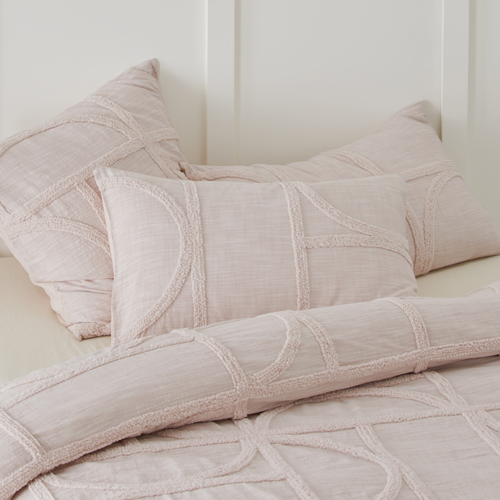 Morrison Ash Violet Tufted Pillowcases Adairs