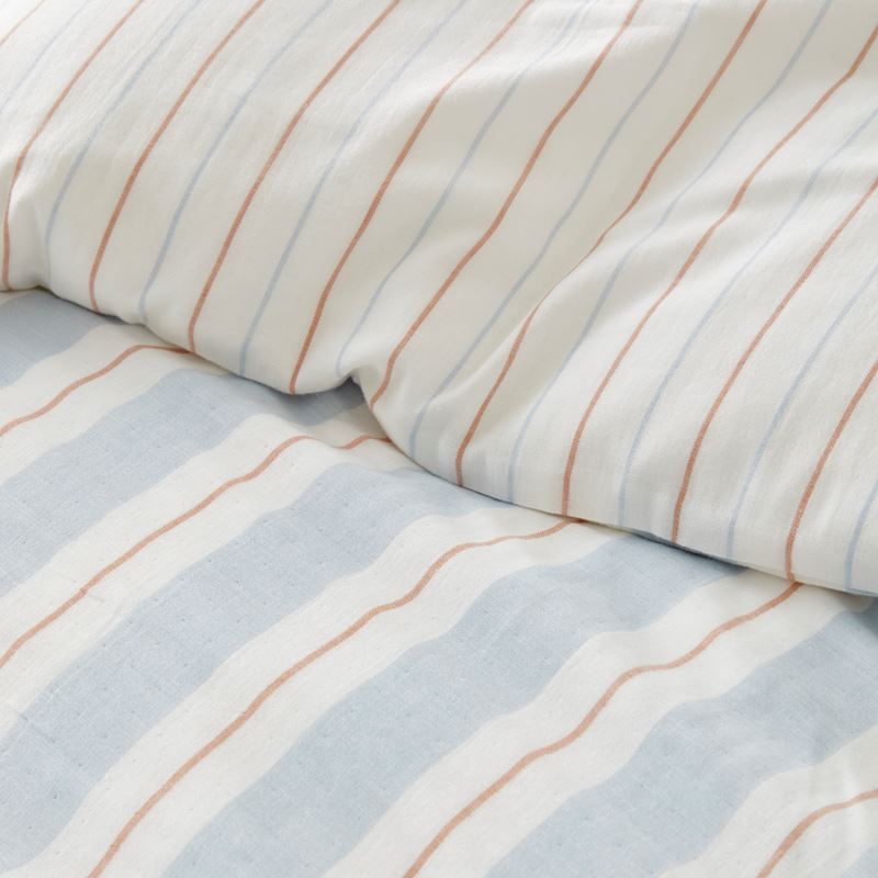 Cove Sky Blue Stripe Quilt Cover Set + Separates
