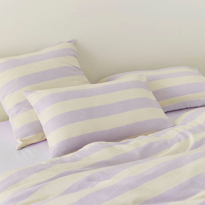 Henna Stripe Butter Quilt Cover Separates