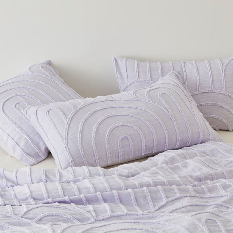 Archie Tufted Lilac Quilt Cover Separates
