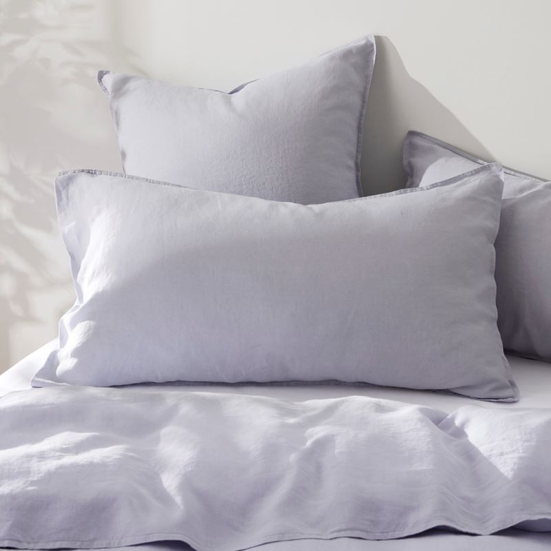 Vintage Washed Linen Lilac Hint Pillowcases
