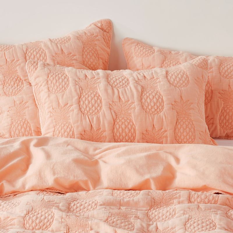 Mimosa Apricot Quilted Quilt Cover Separates