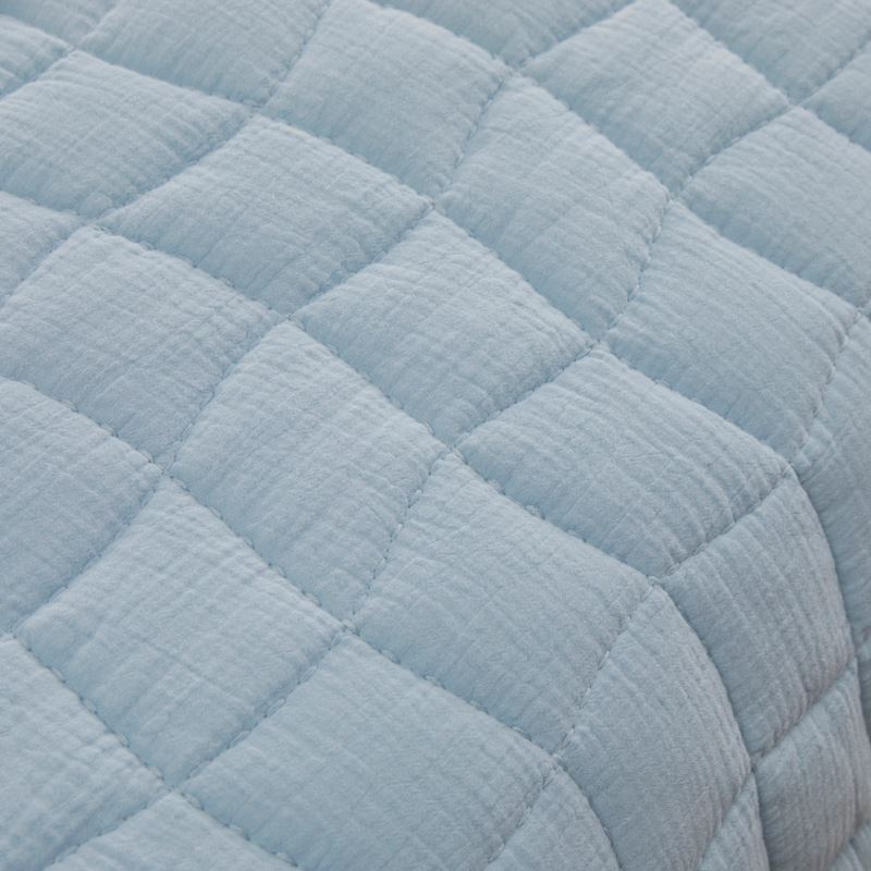Layla Soft Blue Quilted Quilt Cover Separates