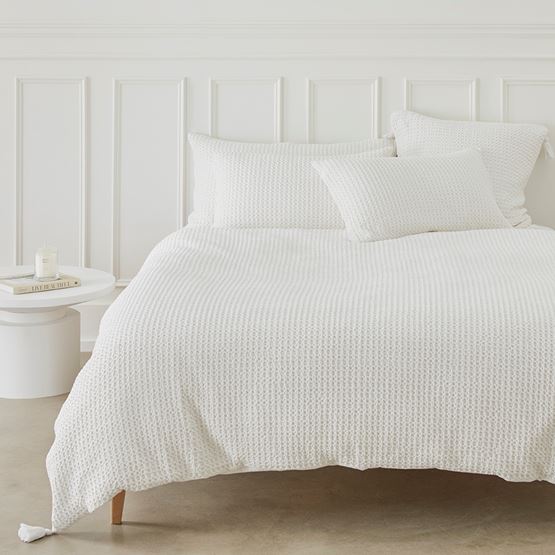 Ren Waffle White Quilt Cover Separates