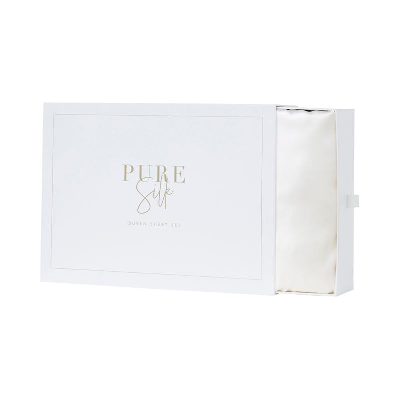 Pure Silk Antique White Sheet Set