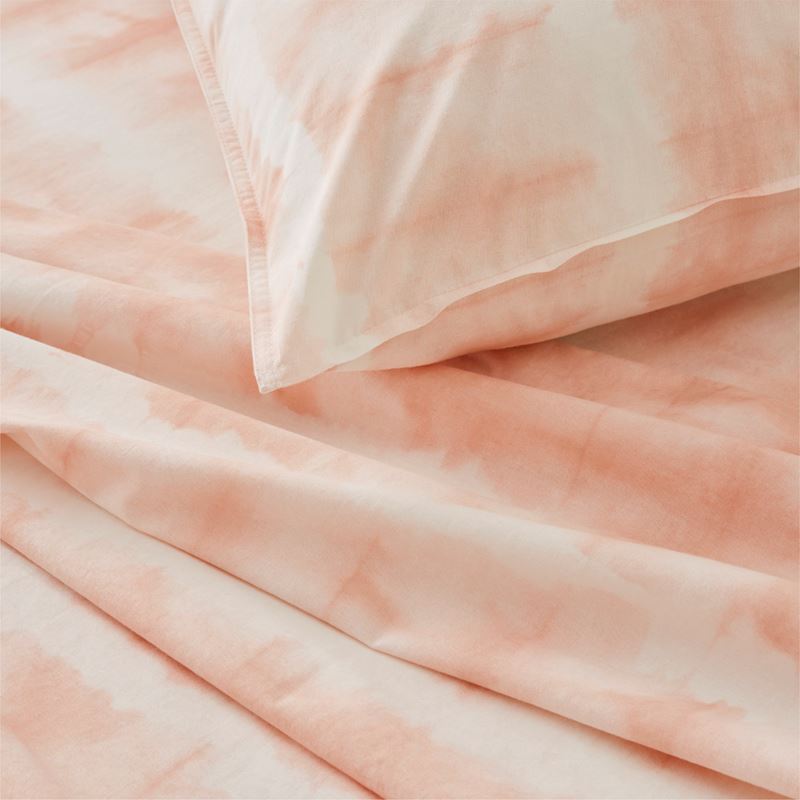 Stonewashed Cotton Peach Tie Dye Sheet Separates