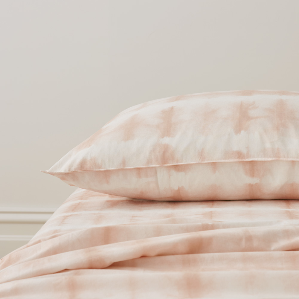 Stonewashed Cotton Peach Tie Dye Sheet Separates Adairs