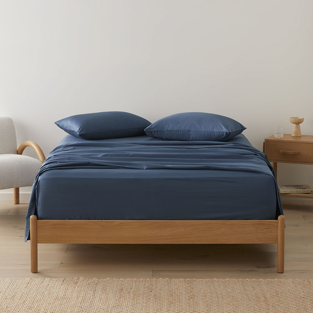 Home Sheets 600tc 600TC Bamboo Cotton Blue Slate Sheet Set | Adairs