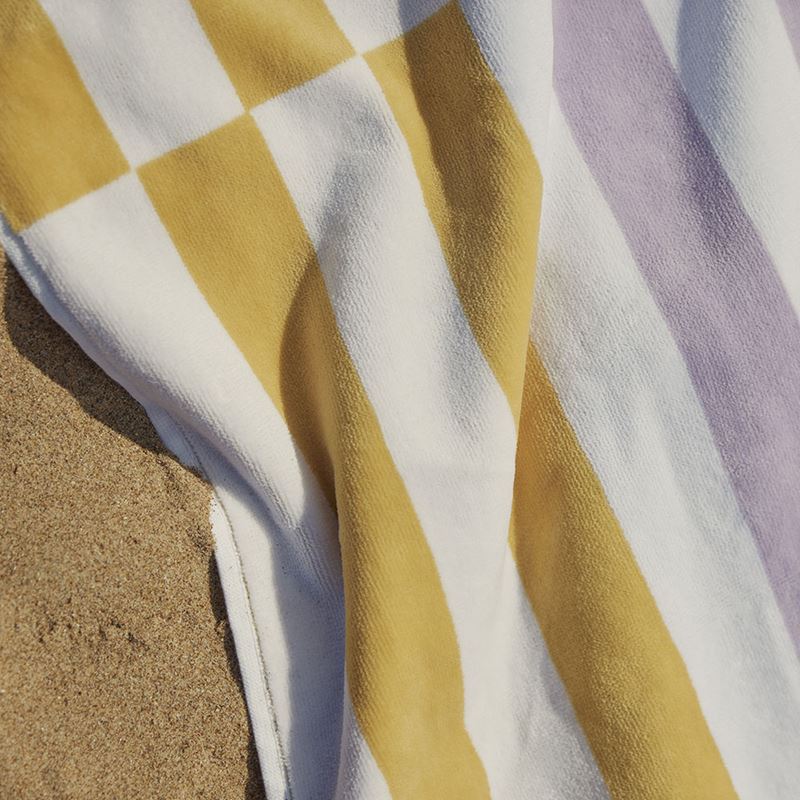 Velour Horizon Multi Stripe Beach Towel