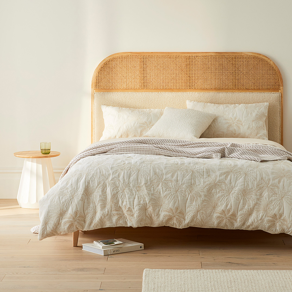 Burleigh Ivory Boucle Bedhead Furniture Adairs