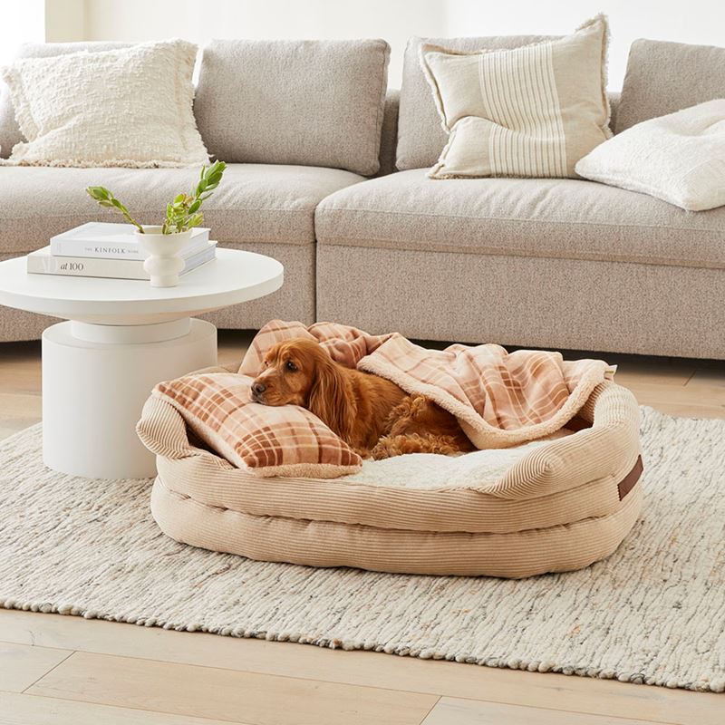 Maisy Biscuit & Spice Check Pet Pillow