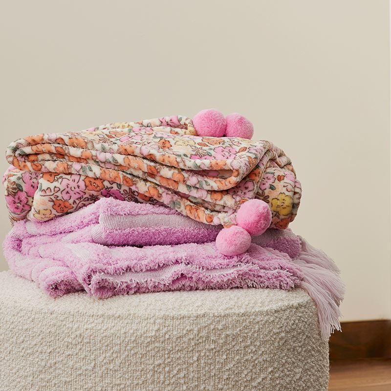 Adairs Kids - Novelty Ultra Soft Nola Floral Blanket, Kids