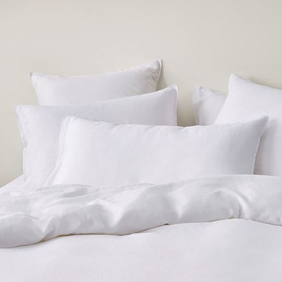 Vintage Washed Linen White Pillowcase