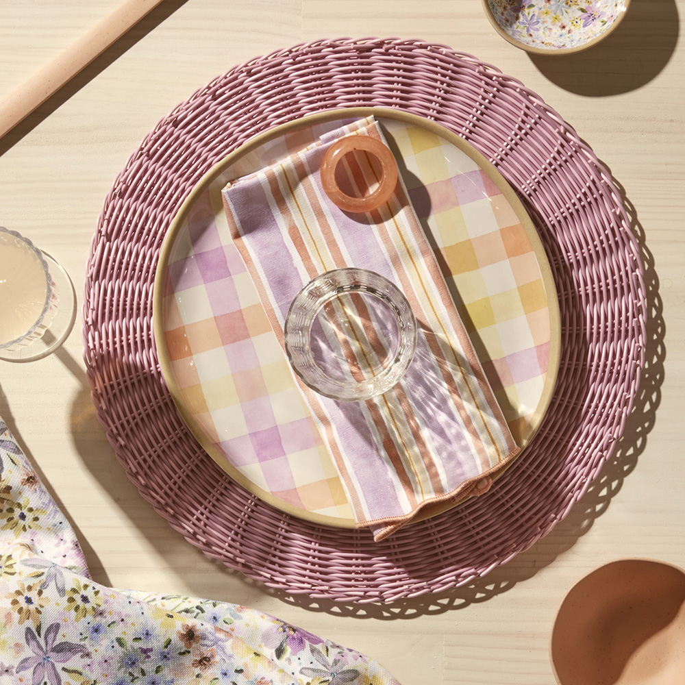 Lila Grid Placemat Set main image 0