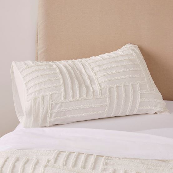 Drew White Tufted Pillowcases