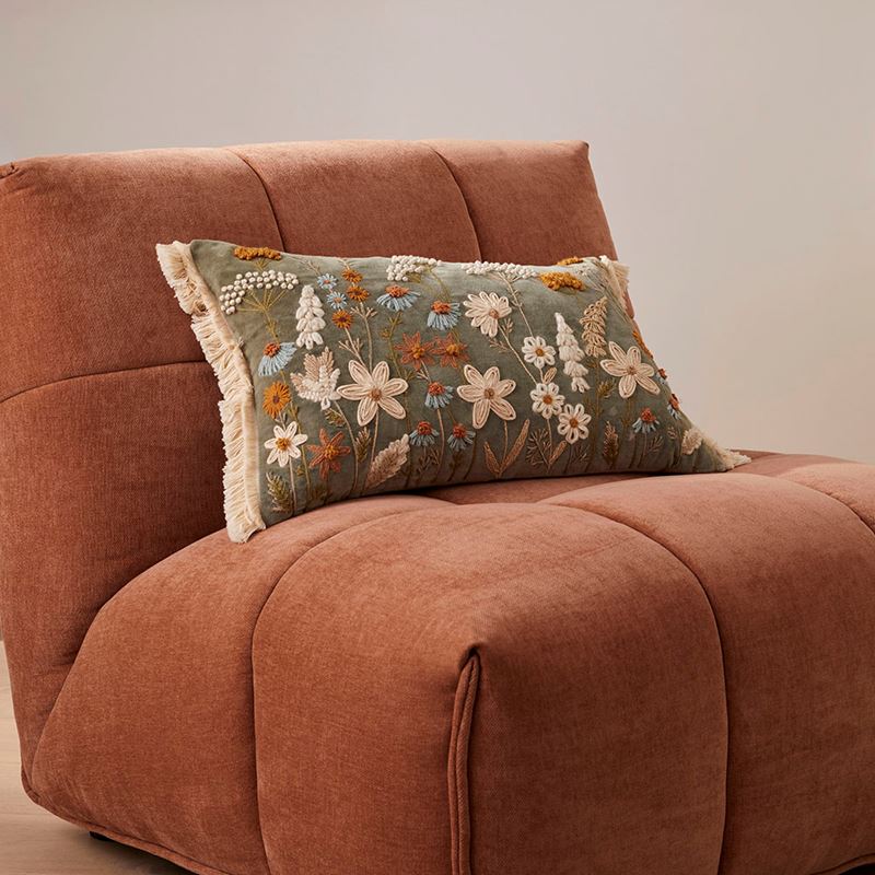 Mirabella Green Floral Cushion