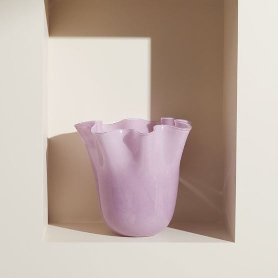 Fluted Violet Vase