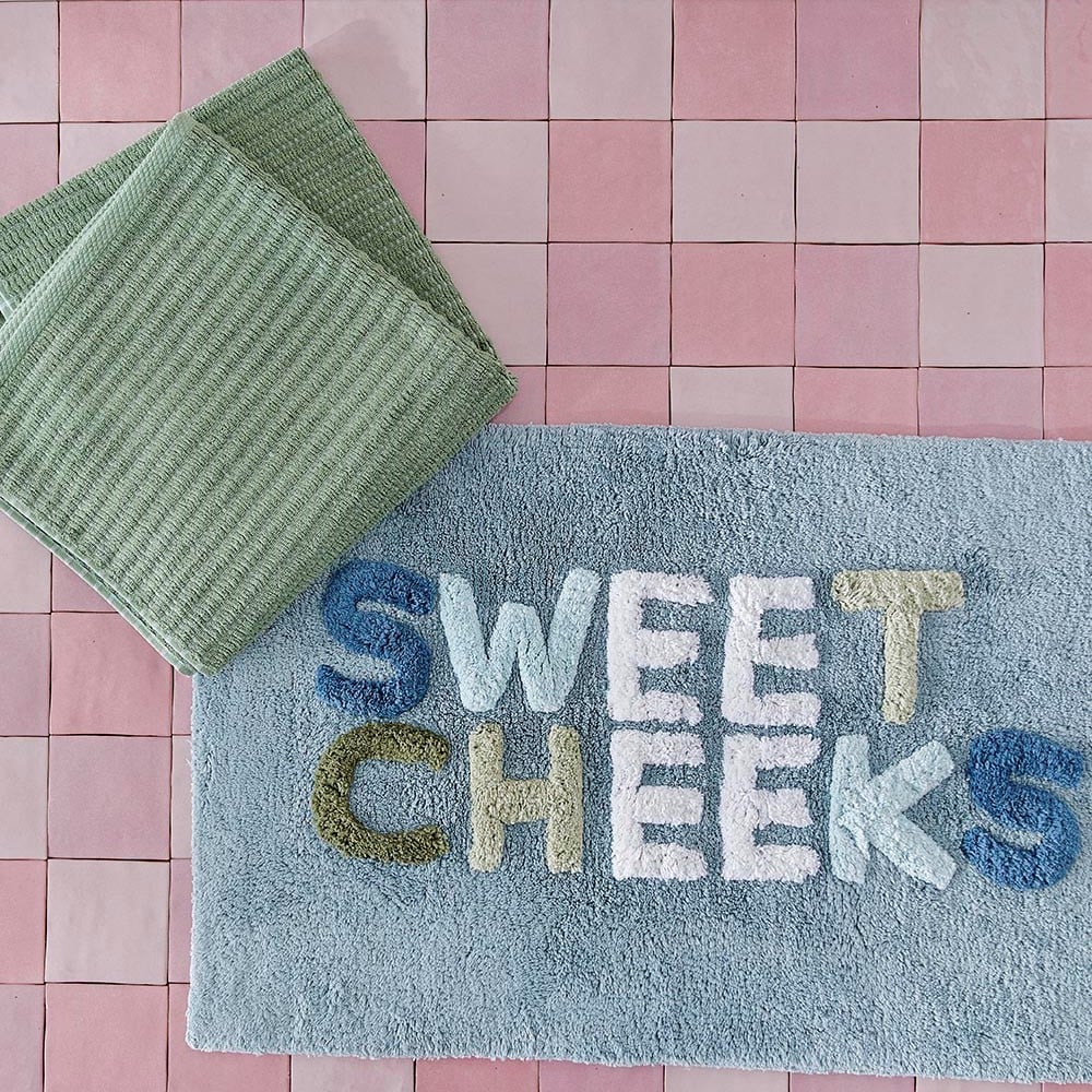 Sweet Cheeks Sea Blue Bath Mat Adairs