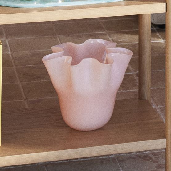 Fluted Pink Vase