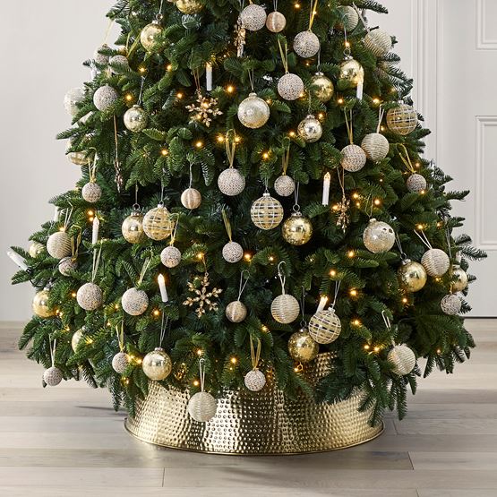 Gold Metal Christmas Tree Skirt