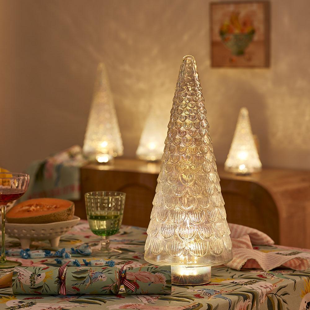 Glass christmas trees store