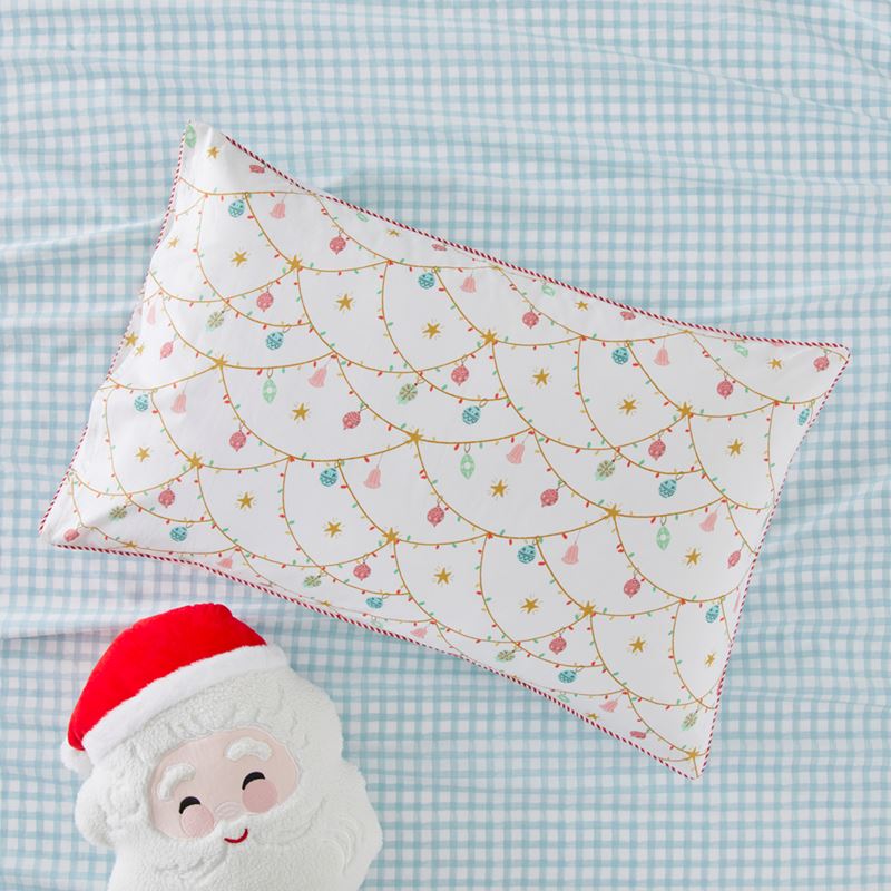 Merry And Bright Mice Christmas Text Pillowcase